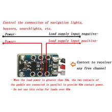 Load image into Gallery viewer, 4PCS 2A Parallel Current Electronic Relay Switch PWM Servo Signal Input Control Module Support 5V-10V Receiver for RC Model Aircraft
