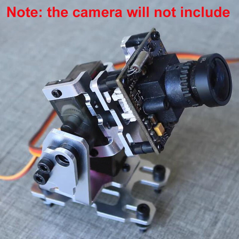 1Set RC Aerial Photography Camera Gimbal Bracket with 4.8-5V Servo FPV Head Tracker Dual Axle PTZ Holder for Programmable Robot