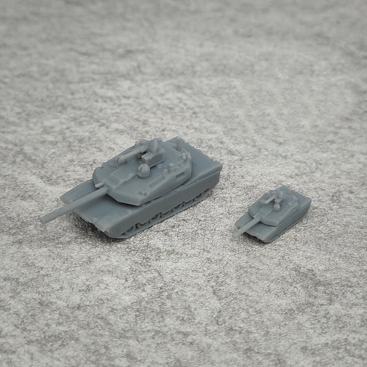 5PCS Abrams X Main Battle Tank 3D Print Resin Miniature Model 1/350 1/700 Scale Toys Tanks Vehicle