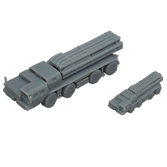 5PCS BM-30 Tornado Rocket Launcher 1/350 1/700 Scale Resin Model Crawler Tank Length 35.4mm/17.7mm 3D Print DIY Toys Display Parts