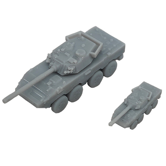 5PCS ZTL-11 Wheeled Assault Vehicle Length 28.9mm/14.4mm 1/350 1/700 Scale Armored Model Car Resin Assembly Toys Display Parts