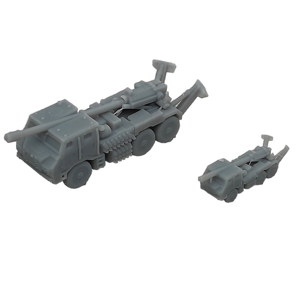 5PCS PCL-181 Truck Cannon Model Combat Vehicle Resin Assembly Truck Mounted Howitzer Length 27.5mm/13.8mm 1/350 1/700 Scale