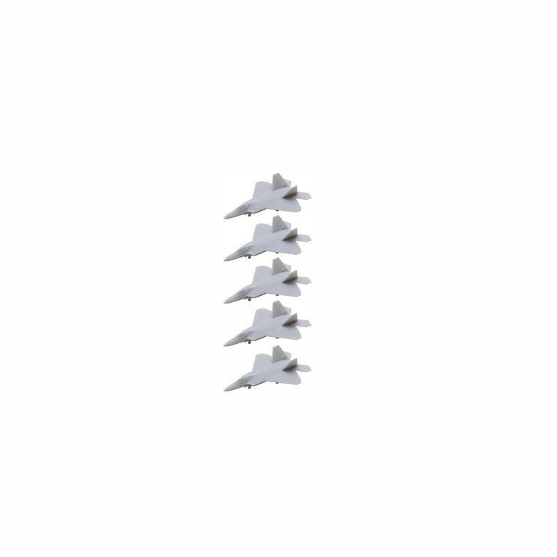5PCS F-22 Stealth Fighter Jet 1/2000 1/700 1/400 1/350 8mm 27mm 47.2mm 54mm Fighting Airplane Photosensitive Resin Model Fighter Aeroplane