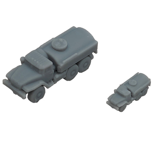 5PCS Ural 375 Fuel Tank Car Resin Model Oil Tanks Truck 1/350 1/700 Scale Length 21mm/10.5mm Toys Refueling Truck