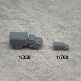 5PCS Ural 4320 Military Truck Model Length 20.8mm/10.4mm 1/350 1/700 Scale DIY Resin Display Toys Transport Vehicles