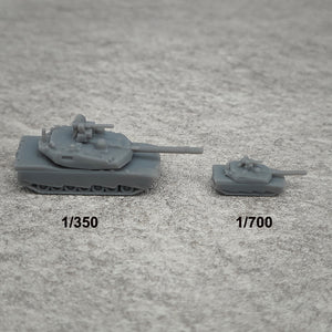 5PCS Abrams X Main Battle Tank 3D Print Resin Miniature Model 1/350 1/700 Scale Toys Tanks Vehicle