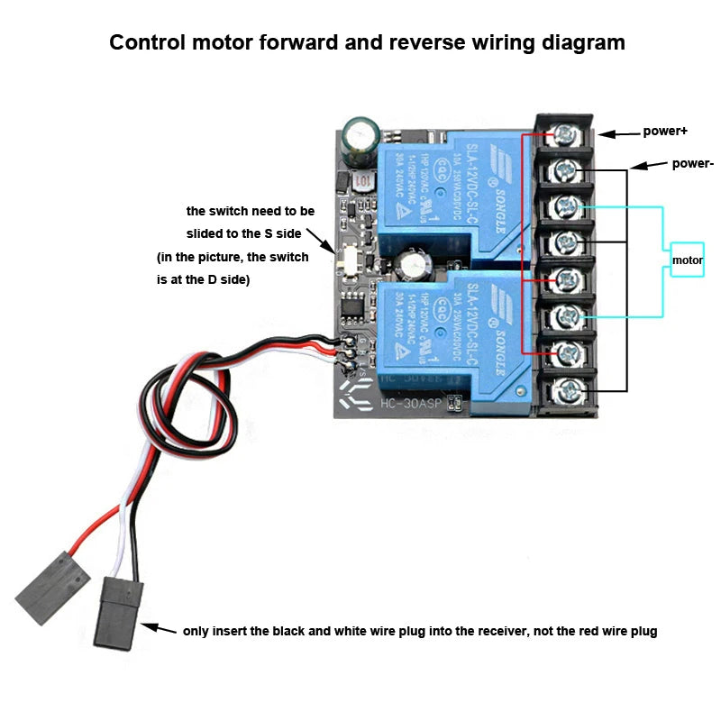 1PCS 12V-80V Dual-way Relay Switch Light Controller Module Motor Forward Reverse Controlling Electric Board for RC Drone Aircraft