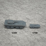 5PCS Resin Model Armored Vehicle 1/350 1/700 Scale ZBL-08 Wheeled Infantry Tank with Length 23.5mm/11.7mm Toys Display Parts