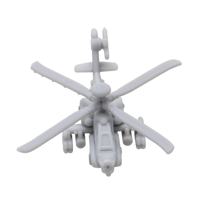 5Set AH-64 Apache Gunship Attack Aeroplane Length 6/25/43.7/50mm 1/2000 1/700 400 350 Scale Model Armed Helicopter for DIY Toys