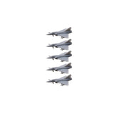 5PCS French Mirage 2000 Fighter Jet Plane with Landing Gear Opening Wing 1/2000 700 400 350 Scale Resin Model Fighting Airplane