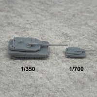 5PCS 1/350 1/700 Scale K2 Model Main Battle Tank Length 30.9mm/15.4mm Resin Combat Crawler Vehicle DIY Display Toys Parts