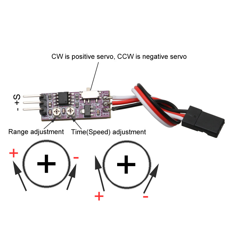 4PCS Multifunctional Servo Controller Steering Gear Control Module Converter Input 5-30V Multifunction Signal Control for RC Model