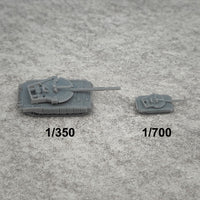 5PCS T80BMV Main Battle Tank Model 1/700 1/350 Scale Display Toys Vehicle Length 14.1mm 28.2mm Resin Assembly Parts