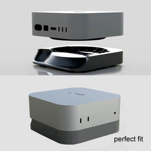 1PCS For Mac Mini M4 Bottom Seat Base Convenient Power Switch Rack HEPA Dustproof Dust Cleaning Anti-slip Bracket