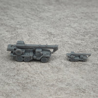 5PCS Resin Model Ural KS3574 Military Crane 1/350 1/700 Scale Logistics Car Vehicles Length 28.3mm/14.2mm Toys DIY Parts