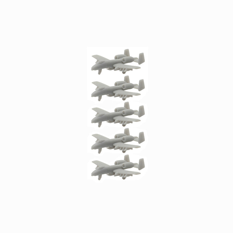 5PCS A-10 Thunderbolt II Attack Aircraft 1/2000 1/700 1/400 1/350 Scale Model Resin Attacker Airplane with Landing Gear for DIY Hobbys