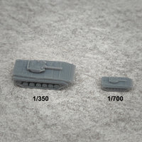 5PCS ZBD-86A Infantry Tank Model 1/350 1/700 Scale Resin Assembly Crawler Vehicle Tanks with Length 19.2mm/9.6mm Display Toys