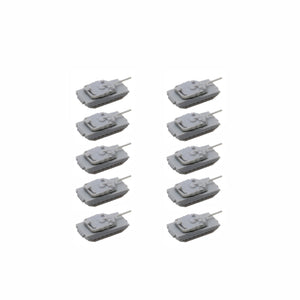 10PCS M1A2 Main Battle Tank 1/2000 1/700 1/400 1/350 Scale Length 4/13/22.7/26mm Micro Mini Heavy Machine Static Model Resin Toys for DIY Collection