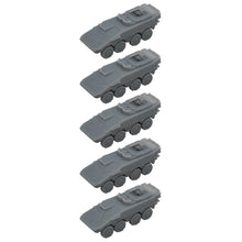 Load image into Gallery viewer, 5PCS 1/350 1/700 Scale Boxer Armored Vehicle Length 25.6mm/12.8mm Model Crawler Car Resin Assembly Toys Parts for Hobby Display

