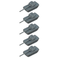 5PCS 1/350 1/700 Scale 195 Engineering Tank Length 35.1mm/17.5mm Model Combat Battle Tanks for Hobby Toys Collection