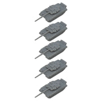 5PCS 1/350 1/700 Scale T90A Model Tank Resin Assembly Main Battle Tank Combat Vehicle Length 29.5mm/14.7mm DIY Toys Display