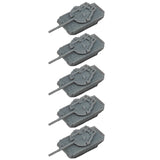 5PCS T80BMV Main Battle Tank Model 1/700 1/350 Scale Display Toys Vehicle Length 14.1mm 28.2mm Resin Assembly Parts