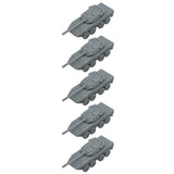 5PCS ZTL-11 Wheeled Assault Vehicle Length 28.9mm/14.4mm 1/350 1/700 Scale Armored Model Car Resin Assembly Toys Display Parts