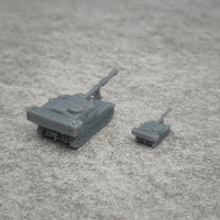 5PCS M109A6 Self-propelled Tank Model 1/350 1/700 Scale Length 26.3mm/13.2mm Resin Toys Battle-tanks for DIY Display Assembly Parts