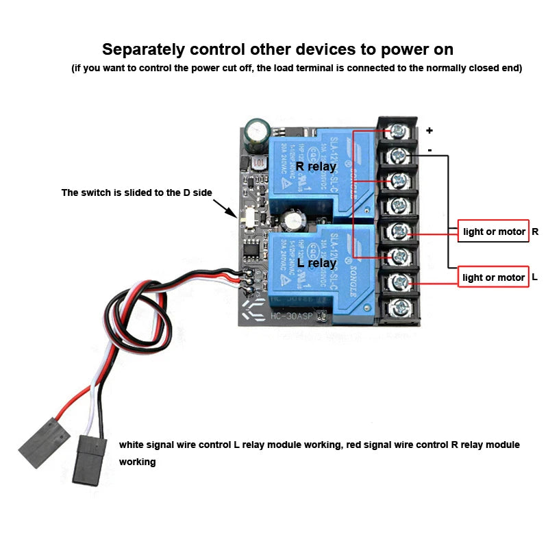 1PCS 12V-80V Dual-way Relay Switch Light Controller Module Motor Forward Reverse Controlling Electric Board for RC Drone Aircraft