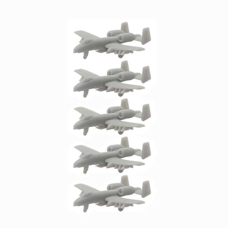 5PCS A-10 Thunderbolt II Attack Aircraft 1/2000 1/700 1/400 1/350 Scale Model Resin Attacker Airplane with Landing Gear for DIY Hobbys