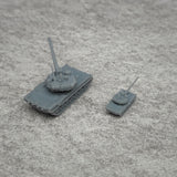 5PCS 1/350 1/700 Scale 195 Engineering Tank Length 35.1mm/17.5mm Model Combat Battle Tanks for Hobby Toys Collection