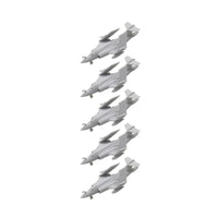 5PCS Resin Model Buccaneer Shipborne Attack Aircraft 1/2000 700 400 350 Scale DIY Toys Attacker Airplane Folding Wing Design