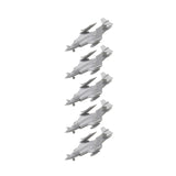 5PCS Resin Model Buccaneer Shipborne Attack Aircraft 1/2000 700 400 350 Scale DIY Toys Attacker Airplane Folding Wing Design