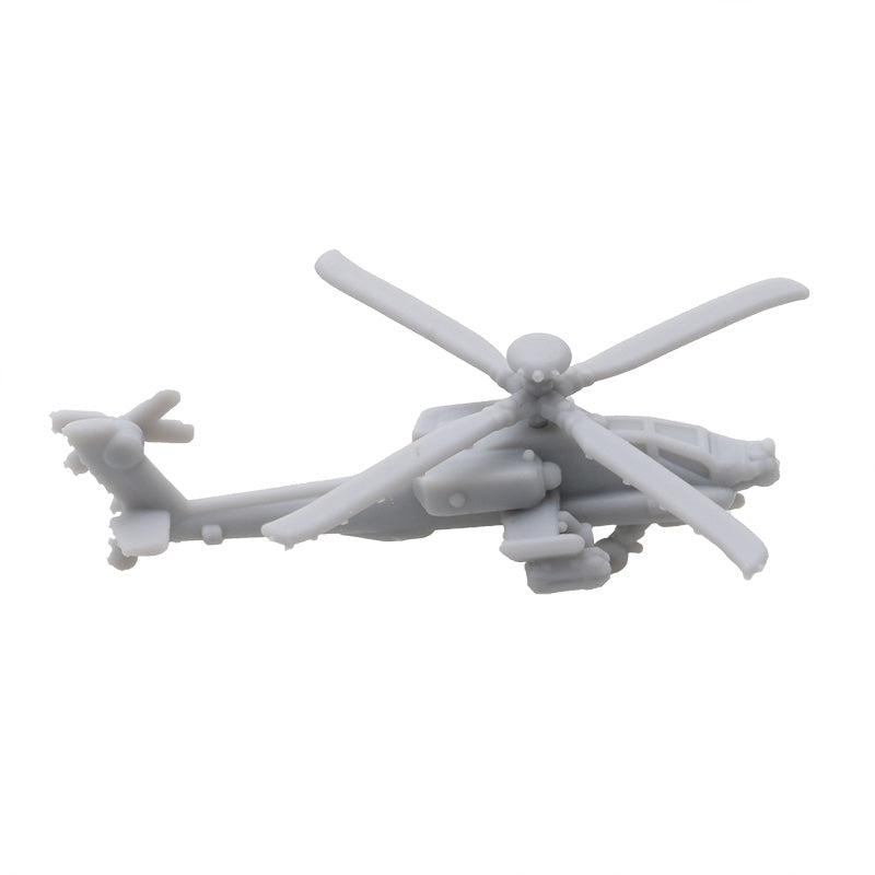 5Set AH-64 Apache Gunship Attack Aeroplane Length 6/25/43.7/50mm 1/2000 1/700 400 350 Scale Model Armed Helicopter for DIY Toys