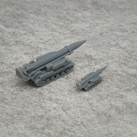 5PCS 8U218 Scud Missile Launch Vehicle 1/350 1/700 Scale Resin Assembly Model Tracked Combat Tank with Length 17.7mm/35.4mm
