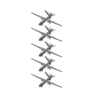 5PCS DIY Model Toys MQ-9 Reaper UAV Resin Assembly Airplane Model with Landing Gear Opening Wing Hobby Toys Collection Parts