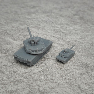 5PCS Abrams X Main Battle Tank 3D Print Resin Miniature Model 1/350 1/700 Scale Toys Tanks Vehicle