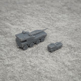 5PCS 1/350 1/700 Scale New Type 8x8 Assault Gun Length 24mm/12mm Resin Toys Model Crawler Tank Vehicle for Hobbys Collection