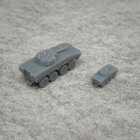 5PCS HAVOC 8×8 Armored Vehicle Resin Model Wheeled Infantry Car 1/350 1/700 Scale for DIY Hobby Toys Collection Display Parts