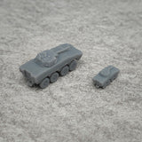 5PCS HAVOC 8×8 Armored Vehicle Resin Model Wheeled Infantry Car 1/350 1/700 Scale for DIY Hobby Toys Collection Display Parts