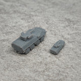 5PCS BTR4 Infantry Tank Model 1/700 1/350 Scale Resin Armored Car Toys Simulation Military Combat Vehicle Parts for DIY Display