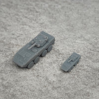 5PCS Resin Model Armored Vehicle 1/350 1/700 Scale ZBL-08 Wheeled Infantry Tank with Length 23.5mm/11.7mm Toys Display Parts
