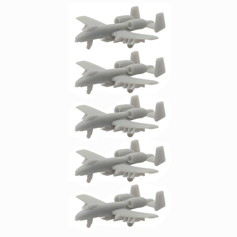 5PCS A-10 Thunderbolt II Attack Aircraft 1/2000 1/700 1/400 1/350 Scale Model Resin Attacker Airplane with Landing Gear for DIY Hobbys