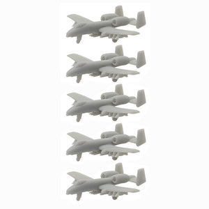 5PCS A-10 Thunderbolt II Attack Aircraft 1/2000 1/700 1/400 1/350 Scale Model Resin Attacker Airplane with Landing Gear for DIY Hobbys