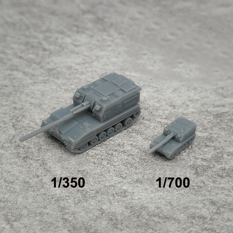 5PCS PLZ-05 Type Howitzer Tank 1/350 1/700 Scale Resin Model Battle Tanks with Length 31.5mm/15.8mm for DIY Hobbys Collection