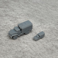 5PCS Ural 4320 Military Truck Model Length 20.8mm/10.4mm 1/350 1/700 Scale DIY Resin Display Toys Transport Vehicles