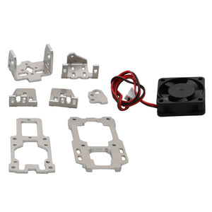 1Set DJI O3 Camera Dual Axle Gimbal Bracket with Cooling Fan 4.8-5V 9G Servo Pan/Tilt Mount Stand for FPV Drone Head Tracker