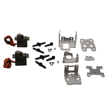 Load image into Gallery viewer, 1Set Programmable Robot Dual Axle Servo Air Unit Camera PTZ Mounting Base Head Tracker Gimbal Bracket for RC Airplane Drone Part
