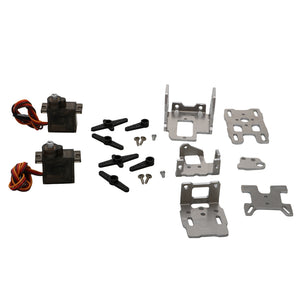 1Set Programmable Robot Dual Axle Servo Air Unit Camera PTZ Mounting Base Head Tracker Gimbal Bracket for RC Airplane Drone Part