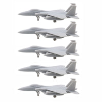 5PCS 1/2000 1/700 1/400 1/350 Scale Model Fighter Aircraft F-15C Eagle Fighting Aeroplane with Length 8mm/28mm/56mm for DIY Hobby